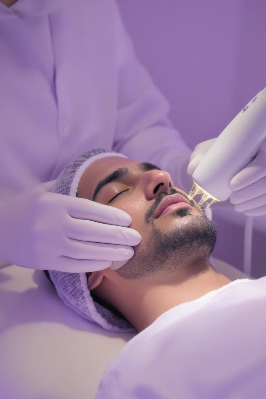 A facial treatment from the Dr. Minoo’s service presentation